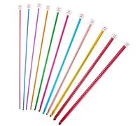 Graplan 11 Pièces Tunisien Afghan Crochet Multicolore en Aluminium - Aiguilles À Tricoter Set pour Débutants et Professionnels (2 à 8 mm)