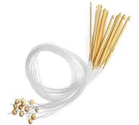 Graplan 12 PCS Aiguilles Crochet en Bambou Set,Crochets Tricot Afghan Tunisien Long,Aiguilles Tricoter Circulaires avec Câble en Plastique,pour Débutants et professionnels