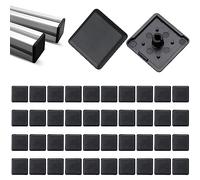 Graplan Embouts Profil Aluminium 40 Pièces 30x30 Profil Aluminium Embouts à Rainure,Plastique Bouchon Profil Aluminium,Bouchons de Tuyau Carrés pour Tubes carrés Profilé en Aluminium du système