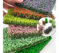 Grappe de fleurs artificielles 10MM, groupe de végétation, touffes d'herbe déchirables, modèle de bricolage, paysage de Train, aménagement de scène de jeu de guerre militaire, 1 pièce Couleur 5