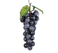 Grappe de Raisin Artificielle, Grappes Faux Raisin Decoration de Faux Fruits Faux Fruits Raisins Décoratifs Noël Maison Fruits décoratifs artificiels en Plastique Accueil Party Decor 18 Cm - Noir