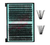 Grappes de cils 320 pièces 60D 80D, cils en grappe D Curl individuels et effilés pour extensions de cils en grappe DIY à domicile pour débutants (Mix10-16mm)