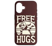 Grappler Funny Wrestling Hold Free Hugs Citation MMA Wrestler Coque pour iPhone 16