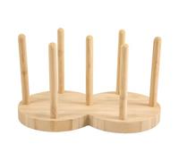 GRARRO Lot de 2 supports de rangement pour verres jetables en bois avec présentoir