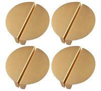 GRARRO Lot de 8 poignées de tiroir dorées champagne, poignées de tiroir de placard en demi-lune de 2,5 pouces, poignées de cuisine, poignées modernes ferrures pour armoires