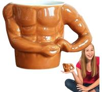 GRARRO Tasse à café fantaisie pour homme - Tasses en céramique pour bodybuilder | Tasses musclées macho | Cadeau parfait | Polyvalente pour les boissons chaudes/froides | Design unisexe