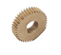 GRASAKY 1 engrenage droit 0,5 module 63 dents, trou en D, pignon en laiton 32,5 x 5 mm, engrenage plat cylindrique for transmission mécanique Pignon d'arbre(8X7mm D BORE)