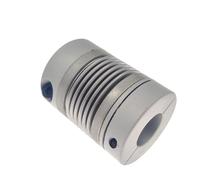 GRASAKY 1 pcs Accouplement ondulé D25L37 4 mm à 12 mm Trou intérieur Accouplements d'arbre en alliage d'aluminium Coupleur de moteur pas à pas d'imprimante 3D Rincé Élastique(9.525x9.525mm)