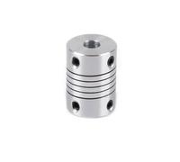 GRASAKY 1 pcs D16L20 Accouplement élastique en alliage d'aluminium 16 mm de diamètre 20 mm de longueur Coupleur d'arbre à vis d'enroulement for encodeur de moteur Rincé Élastique(4x6mm)