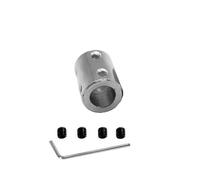 GRASAKY Accouplement d'arbre rigide de moteur D14L22 en acier, manchon de connecteur de coupleur de Transmission 4mm 5mm 6mm 8mm 10mm 1 pièce Connecter joint(6mm x 6mm)