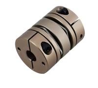 GRASAKY Accouplement flexible à double diaphragme D34L45 for moteur en aluminium, coupleur d'arbre à vis à billes Rincé Élastique(8mm to 12.7mm)