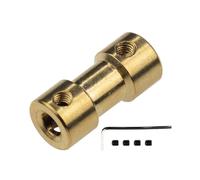 GRASAKY Accouplement rigide en laiton, 2mm 2.3mm 3mm 3.17mm 4mm 5mm 6mm, manchon adaptateur de coupleur d'arbre moteur, connecteur de Joint de Transmission, 1 pièce Connecter joint(4mm to 6mm)