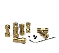 GRASAKY Adaptateur de manchon de connecteur de Joint de Transmission de moteur, coupleur d'arbre de moteur rigide en laiton D9L20 10 pièces Connecter joint(4mm to 4mm)
