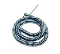 GRASAKY Câble spiralé à ressort à 2 conducteurs, cordon 20 AWG, thermocouple rétractable, contrôle en polyuréthane, fil spiralé torsadé de 0,5 mm² Rallonge(Straight 5 meters)