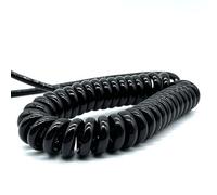 GRASAKY Câble spiralé à ressort hélicoïdal 24 AWG à 2 conducteurs, extensible sur 7,5 mètres, à ressort souple, for l'extérieur, extensible et rétractable Rallonge