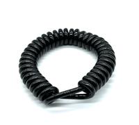 GRASAKY Câble spiralé rétractable 18 AWG de 2,5 mètres, 0,75 mm², câble télescopique rétractable à élasticité ondulée Rallonge(3 Cores)