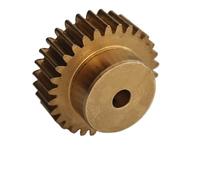 GRASAKY Engrenage cylindrique en cuivre de 0,5 m, 98 dents, épaisseur de dents de 5 mm, module de 0,5, 98 dents, avec pignon de moteur à transmission pas à pas Pignon d'arbre(3MM BORE)