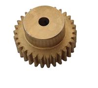 GRASAKY Engrenage droit 0,5 m 66 dents avec pignon de transmission à dents droites en cuivre étagées, diamètre extérieur 34 mm, épaisseur des dents 5 mm Pignon d'arbre(Step 20mm bore 10mm)