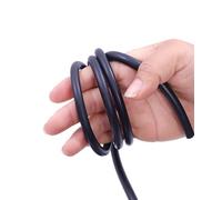 GRASAKY Joint d'étanchéité en caoutchouc fluoré résistant à l'huile, bande solide, joint torique, diamètre de la barre 2 mm, 3 mm, 4 mm, 5 mm, 6 mm, 7 mm, 10 mm, 11 mm, 12 mm, 15 mm, noir Joint d'angl