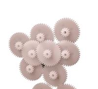 GRASAKY Lot de 10 pignons en plastique 0,5 module 20T 12T 20122A, 0,5 m, 20 dents 12 dents, engrenage double couche 2 mm, ajustement serré, jouet à monter soi-même Pignon d'arbre