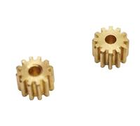 GRASAKY Lot de 2 engrenages plats en laiton de 0,5 m, 12 dents, 122 A, 122,3 A, 123,17 A, engrenage cylindrique, module 0,5, 12 dents, pignon 6,9 x 5 mm Pignon d'arbre(Bore 1.95mm tight fit 2mm)