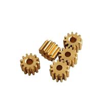 GRASAKY Lot de 5 engrenages cylindriques en laiton de 0,5 module, 1,5 mm, 2 mm, trou de serrage serré, 13 dents, 14 dents, 15 dents, pignon droit de 0,5 m Pignon d'arbre(15T 1.98mm bore)