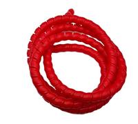 GRASAKY Manchon spiralé Flexible de 1 mètre for câbles de Frein de vélo de 8 mm à 14 mm, Gaine de Protection Robuste for câbles protéger Le Manchon(Red,ID 14mm)