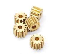 GRASAKY Pignon mécanique en laiton, 5 pièces, module 0,3, 32 dents, trou intérieur 1,98 mm 2,02 mm, engrenage cylindrique à dents droites 0,3 M 32 dents Pignon d'arbre(2mm loose fit)