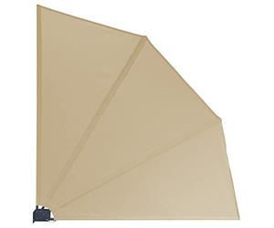 Grasekamp Brise-Vue de Balcon en Forme d’éventail - avec Fixation Murale - Sable - 140 x 140 cm - Produit de qualité Depuis 1972
