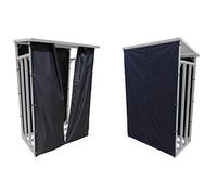 GRASEKAMP Qualität seit 1972 Kit de Protection Contre Les intempéries Avant et arrière pour abri à bûches XL 200 x 70 x 203 cm Polyester Noir