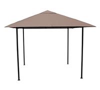 GRASEKAMP Qualität seit 1972 Tonnelle Antique, Amalfi Flex, 3 x 3 m, Taupe, Métal, Marron, L x B x H 293 x 293 x 253 cm