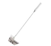 Grasentferner - 19 Zoll ergonomischer Unkraut Zieher | Edelstahl robuste Garten Hacke - 4 Zinken Werkzeug zum Entfernen von Disteln und Rasengras, das Rasen und Beete effizient von Unkraut befreit