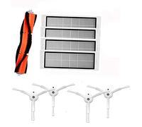 GRASKY Brosse principale lavable filtre HEPA kit brosse latérale/convient pour aspirateur Xiaomi Mi 1st 1S Robot Roborock S50 S51 S55 S6 (couleur : noir)
