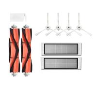 GRASKY Brosse principale lavable filtre HEPA kit de brosse latérale/convient pour aspirateur Xiaomi Mi 1st 1S Robot Roborock S50 S51 S55 S6 (couleur : prune)