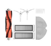 GRASKY Brosse principale lavable filtre HEPA kit de brosse latérale/convient pour Xiaomi Mi Vacuum 1st 1S Robot Roborock S50 S51 S55 S6 T60 T61 T65 pièces (couleur : noir)