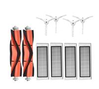 GRASKY Brosse principale lavable filtre HEPA kit de brosse latérale/convient pour Xiaomi Mi Vacuum 1st 1S Robot Roborock S50 S51 S55 S6 T60 T61 T65 pièces (couleur : jaune clair)