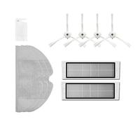 GRASKY Brosse principale lavable filtre HEPA kit de brosse latérale/convient pour Xiaomi Mi Vacuum 1st 1S Robot Roborock S50 S51 S55 S6 T60 T61 T65 pièces (couleur : chocolat)