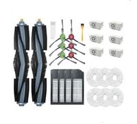 GRASKY / Convient pour les accessoires d'aspirateur Ecovacs Deebot X1, kit de brosse principale, filtre HEPA, chiffon de vadrouille, sac à poussière, pièces de rechange pour robot omni turbo (couleur