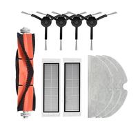 GRASKY / Convient pour Xiaomi Roborock/Convient pour Xiaowa E20 E202 E202-00 Kits de pièces d'aspirateur robot brosse latérale principale, couvercle de brosse de roue (couleur : ensemble F)