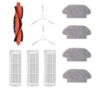 GRASKY / Fit for Xiaomi STYJ02YM (/ Fit for Mi Robot Mop-P) Aspirateur Composants Lavables Brosse Noir/Blanc Brosse Hepa Filtre Mop Roue (couleur : Set A)