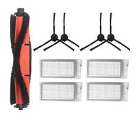 GRASKY Serpillière, sacs à poussière, brosse principale, brosse latérale, filtre HEPA/convient pour aspirateur ROIDMI EVE Plus pièces de rechange (couleur : orange)