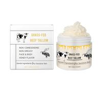 Grass-Fed Beef Tallow for Skin 100g, Naturel Tallow and Honey Balm, Hydrate Et Nourrit En Profondeur Les Peaux Sèches, Convient Au Visage Et Au Corps, Pour Tous Types De Peau