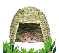 Grass House - lit pour animaux de compagnie pliant, abri de cobaye | Hout de litière de foin tissé à la main, nid d'animaux à croquer confortable, décoration de refuge Eco Friendly Utilisé pour les ha