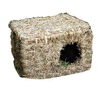 Grass House Tunnel tissé en paille naturelle Jouet mastiqué Jeune cochon de mer