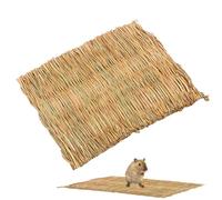 Grass Mat Cats, Woven Scratching Pad, Soft Chew Toy, Natural Grass Bedding, Multi-Pet Sleeping, Medium Size Brown, for Cat Bunnies Dogs Resting Chewing Play are