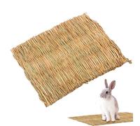 Grass Mat Chew, Woven Scratching Pad, 11.02x15.75in Natural Pet Bedding, Compact Soft Authentic Texture, Multianimal Use for Resting Play Area for Cats Bunnies Dogs