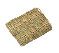 Grass Mat, Woven Scratching Bedding, Chew Toy, Soft Resting Mat, Multi-Use Animal Sleeping Pad and Play Area for Home Comfort, Enrichment, Small Pets, Bunnies, 11.02x15.75x0.39 in