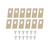 Grass Trimmer Blade Stainless Steel Lawn Mower Cutting Blade W/Screw Kit Replacement,Compatible For Dreame,Lawnmower Accessories lawn mower(12PCS Gold)
