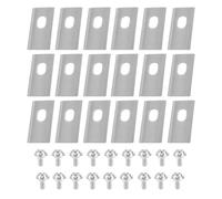 Grass Trimmer Blade Stainless Steel Lawn Mower Cutting Blade W/Screw Kit Replacement,Compatible For Dreame,Lawnmower Accessories lawn mower(18PCS Silver)