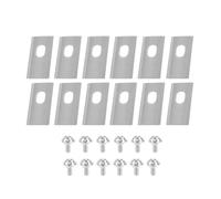 Grass Trimmer Blade Stainless Steel Lawn Mower Cutting Blade W/Screw Kit Replacement,Compatible For Dreame,Lawnmower Accessories lawn mower(12PCS Silver)